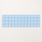 Blauw Witte Ruitjesprint Yogamat (Achterkant (horizontaal))