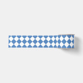 Blauw Witte Ruitruitpatroon Grosgrain Lint (Voorkant)