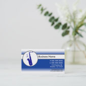 Blauw witte saxofoon custom visitekaartjes (Staand voorkant)