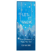 Blauw-witte sneeuw nieuwjaar wijn cadeautas (Voorkant)