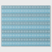 Blauw-witte sneeuwflake Knit Sweater Pattern Cadeaupapier (Vlak)