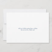 Blauw-witte sneeuwvlok Flat Holiday Photo Card Feestdagenkaart (Achterkant)