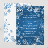 Blauw-witte sneeuwvlokken Kerstfeest Kaart (Voorkant / Achterkant)