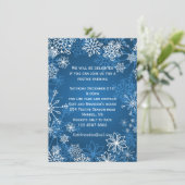 Blauw-witte sneeuwvlokken Kerstfeest Kaart (Staand voorkant)