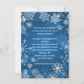 Blauw-witte sneeuwvlokken Kerstfeest Kaart (Voorkant)