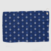 Blauw-witte ster van David Navy Blue Golfhanddoek (Horizontaal)