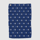 Blauw-witte ster van David Navy Blue Golfhanddoek (Voorkant)