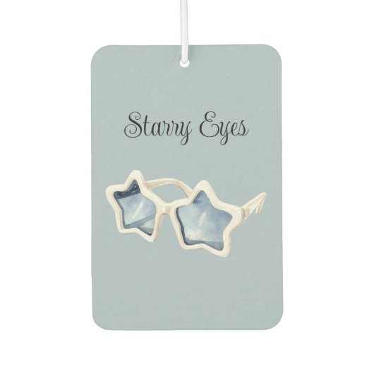 Blauw Witte Ster Zonnebril Luchtverfrisser (Voorkant)