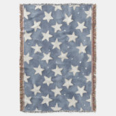 Blauw Witte Sterren Deken (Voorkant Verticaal)