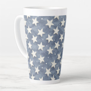 Blauw Witte Sterren Latte Mok