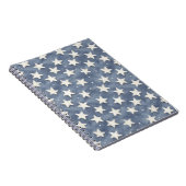 Blauw Witte Sterren Notitieboek (Rechterzijde)
