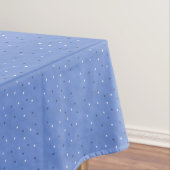 Blauw-witte sterren op Blended Light Blue Tafelkleed (Voorbeeld)