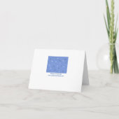 Blauw Witte Sterren Save the Date Notitiekaarten (Achterkant)