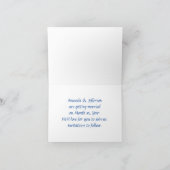 Blauw Witte Sterren Save the Date Notitiekaarten (Binnen)