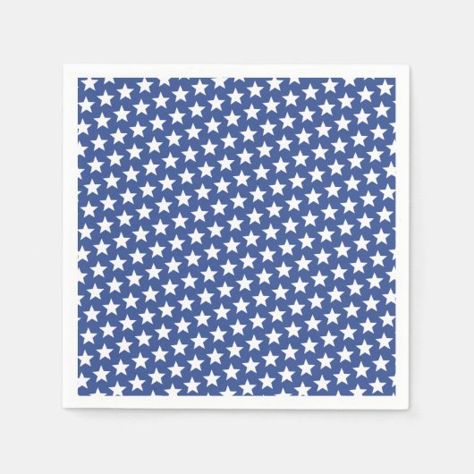 Blauw-witte sterren Schattige Custom Servet (Voorkant)