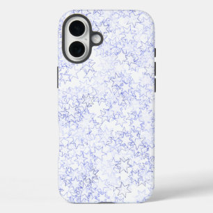 Blauw-witte sterren Team Spirit Sports Kleuren iPhone 16 Plus Hoesje