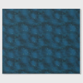 Blauw-witte Sterrennacht Celestial Cadeaupapier (Vlak)