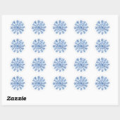 Blauw witte stickers (Vel)