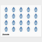 Blauw witte stickers (Vel)