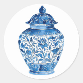 Blauw witte stickers