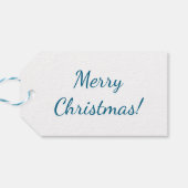 Blauw witte stickers cadeaulabel (Achterkant Horizontaal)