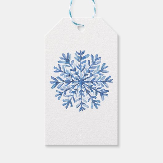 Blauw witte stickers cadeaulabel (Voorkant)