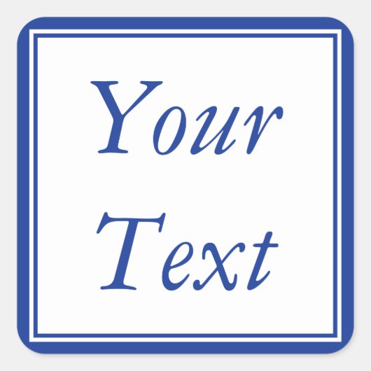 Blauw & Witte Stickers of Etiketten w/Douanetekst (Voorkant)