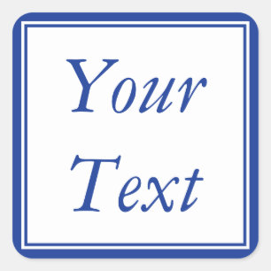 Blauw & Witte Stickers of Etiketten w/Douanetekst