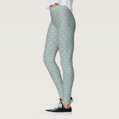 Blauw Witte Stip Dames Leggings (Links)
