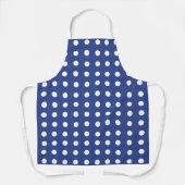 Blauw Witte Stippen Bakker Schort (Voorkant)