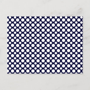 Blauw Witte Stippen Blanke Ansichtkaart Briefkaart