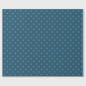 Blauw Witte Stippen Kerst Inpakpapier (Vlak)