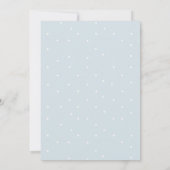Blauw Witte Stippen Lint Bruidsdouche Kaart (Achterkant)