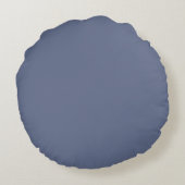 Blauw Witte Stippen   Rond Kussen (Achterkant)