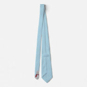 Blauw-witte Stippen Snowman Stropdas (Achterkant)