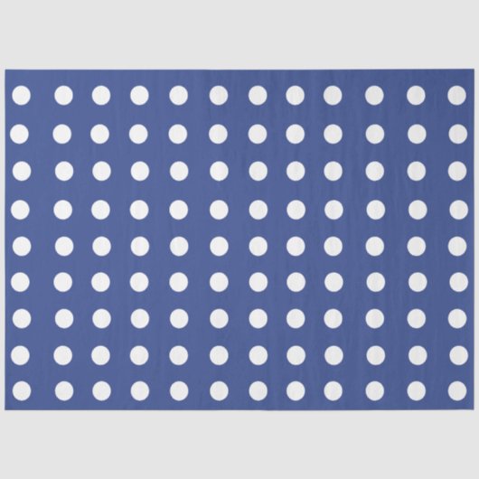 Blauw Witte Stippen Tissuepapier (Voorkant)