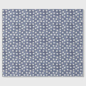Blauw Witte Stippen Verjaardag Cadeaupapier (Vlak)