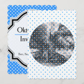 blauw, witte stippen, vrouwelijk Beiers Kaart (Voorkant / Achterkant)