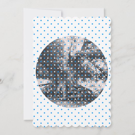 blauw, witte stippen, vrouwelijk Beiers Kaart (Voorkant)