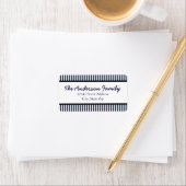 Blauw & witte streep - Adres Etiket (Insitu)