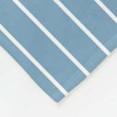 Blauw-witte streep met grijs gepersonaliseerd fleece deken (Hoek)