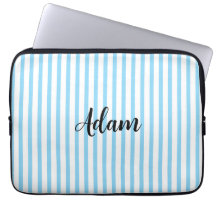 Blauw Witte Streep Script Naam Gepersonaliseerd