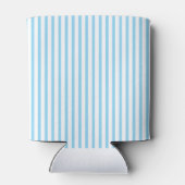 Blauw Witte Streep Script Naam Persoonlijk Blikjeskoeler (Achterkant)