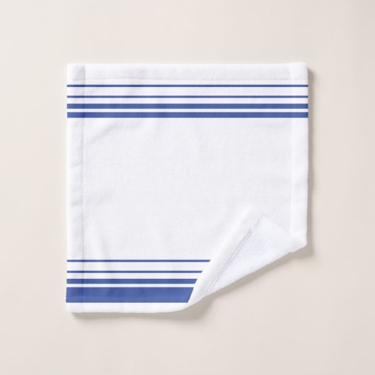 Blauw-witte streepaccent bad handdoek (Wasdoekje)