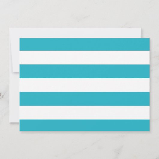 Blauw-witte strepen Adreswijziging Aankondiging (Achterkant)