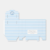 Blauw-witte strepen baby shower partij gunst doos bedankdoosjes (Uitgevouwen)