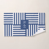 Blauw Witte Strepen Badkamer Housewarming Cadeau Bad Handdoek (Handdoek)