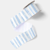 Blauw Witte Strepen Bruidsdouche Satijnen Lint (Achterkant)