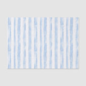 Blauw Witte Strepen Bruidsdouche Tissuepapier (Voorkant)