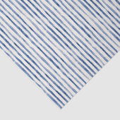Blauw Witte Strepen Bruidsdouche Tissuepapier (Detail)